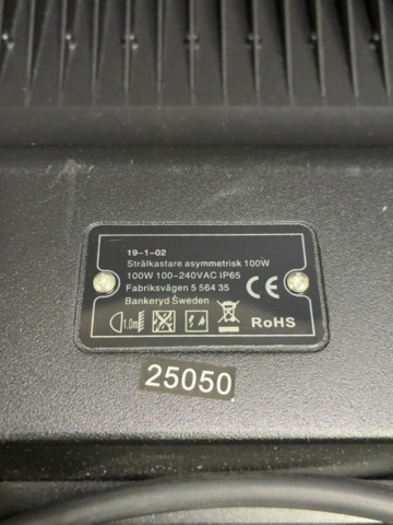 1604772-5 Strålkastare Zebra LED asymmetrisk 100W