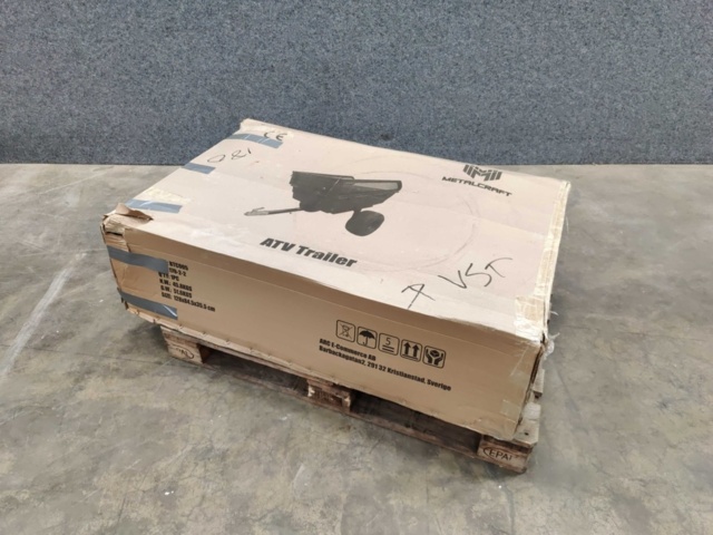 1604632-2 Robust ATV-Vagn med mesh | 700KG Lastkapacitet & terränghjul | Svart