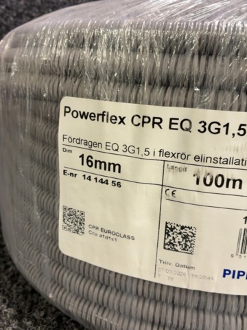 1604773-3 Flexrör Powerflex CPR EQ 3G1,5, Fördragen