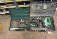 1594860 Slagborrmaskin och borrhammare  - Metabo och Hitachi - 2 st
