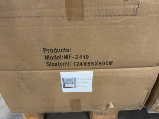 1604633-3 Badrumspaket 120 cm Ljust trä med LED-spegel - Miami