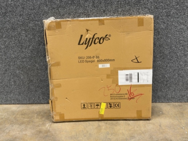 1604635-2 Rund spegel 80x80 cm | LED-belysning och anti-fog-funktion