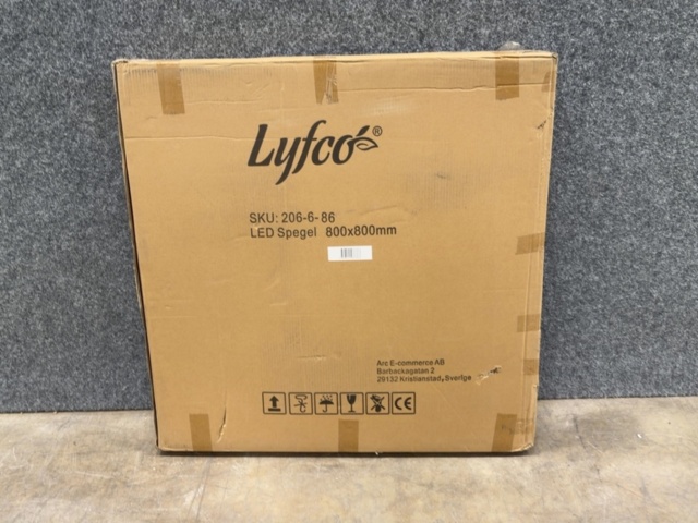 1604635-4 Rund spegel 80x80 cm | LED-belysning och anti-fog-funktion