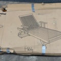 1604638-3 Solstol i teak med hjul och utfällbart hyllplan | 120 cm | Solö