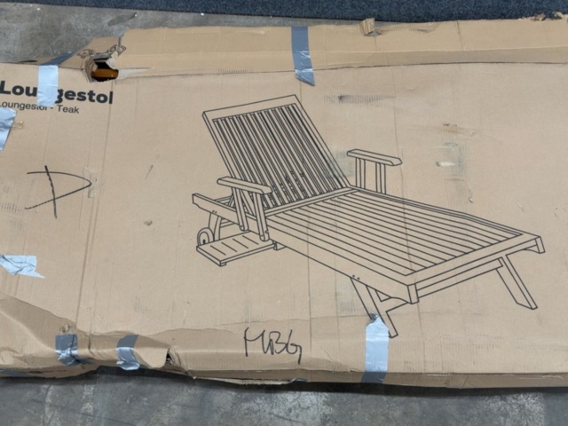 1604638-3 Solstol i teak med hjul och utfällbart hyllplan | 120 cm | Solö