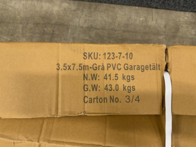 1604639-3 Garagetält 3,5x7,5m | 26,2m² för husbil, husvagn & båt