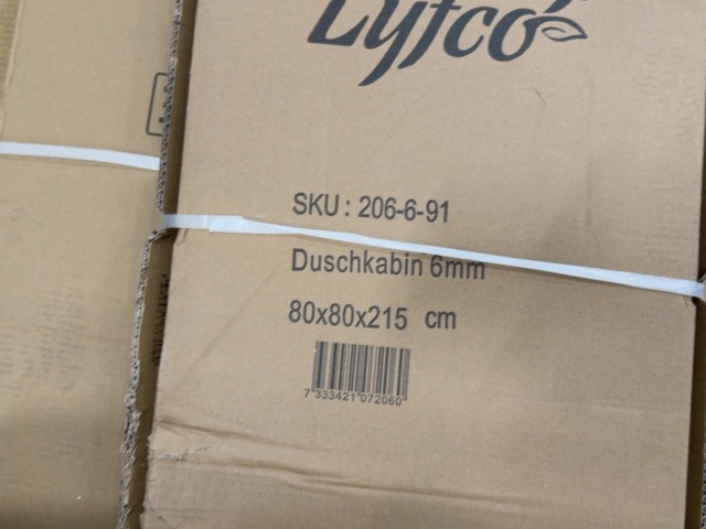 1604643-4 Duschkabin med spröjs 80 x 80 cm | Industriell design