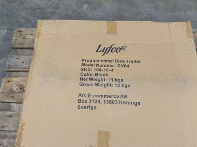 1604644-4 Cykelkärra/cykelvagn | Lastkapacitet 40kg