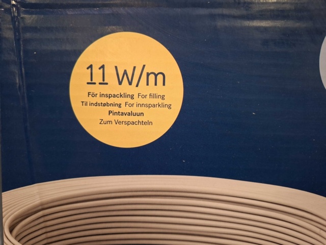 1604807-2 Golvvärmekabel Ebeco Cableflex 11, 49m