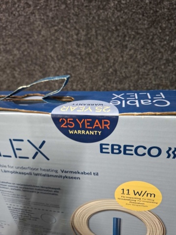 1604807-6 Golvvärmekabel Ebeco Cableflex 11, 49m