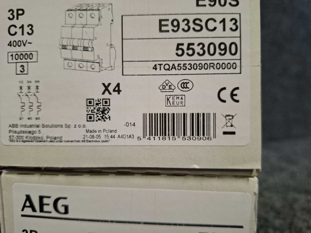 1604819-3 6 st förpackningar med automatsäkringar AEG á 4 st