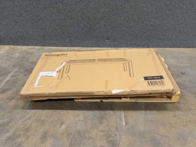 1604653-2 Rektangulärt teakbord i massiv teak 160 × 90 cm