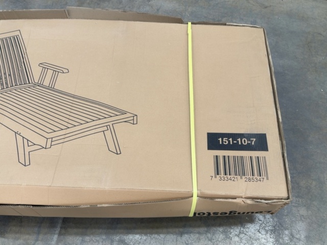 1604657-4 Solstol i teak med hjul och utfällbart hyllplan | 120 cm | Solö