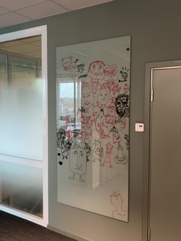 1548358-6 Whiteboardtavlor i glas 6 st