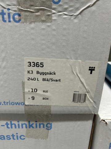 1600267-2 Lådor 5 st med byggsäckar 240 L