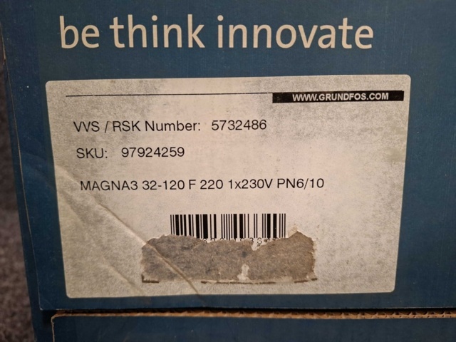 1604830-4 Tappvarmvattenpump Grundfos Magna3