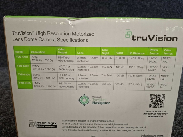 1604832-6 Övervakningskamera TruVision TVD-6104