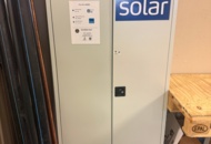 1594831 Sheet metal cabinet with contents - approx. 92x40x200 cm