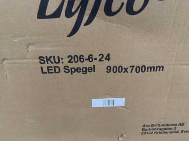 1605667-3 Badrumsspegel | LED-lyse sidor | Dimmer & touch-styrning