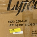 1605668-4 Badrumsspegel 60x60 cm| LED-lyse sidor | Dimmer & touch-styrning