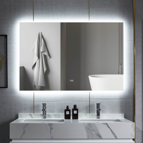 1604636-1 Spegel med LED-belysning 120x80 cm och anti-fog-funktion