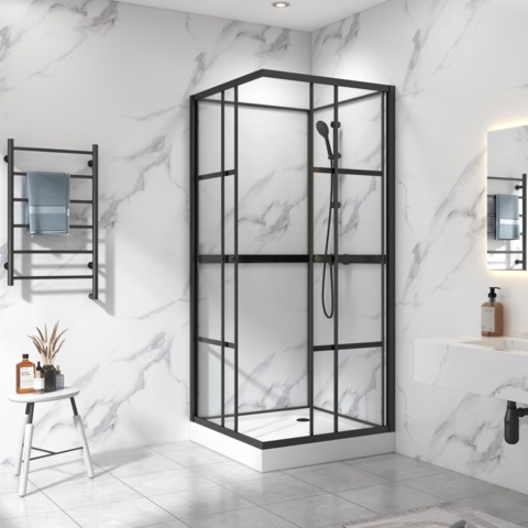 1604643-1 Duschkabin med spröjs 80 x 80 cm | Industriell design