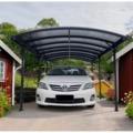 1605660-1 Carport 17 m² aluminium kanalplasttak 570x303 cm byggsats