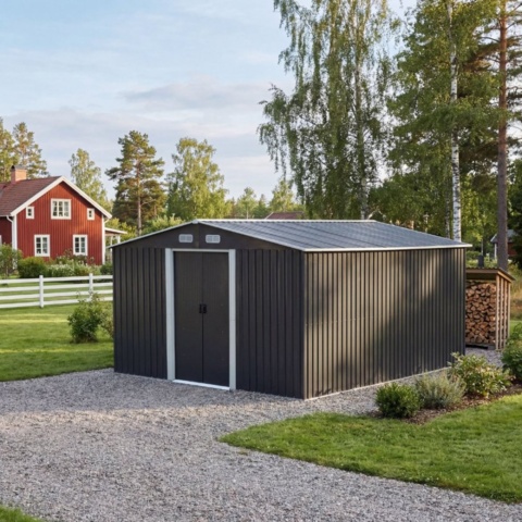1605665-1 Förråd och redskapsbod 12,5m² | Dubbel skjutdörr