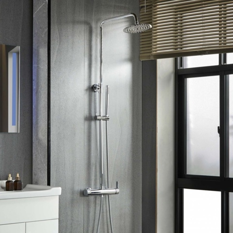 1605675-1 Takduschset komplett paket | Misty - Krom