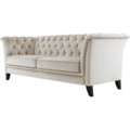 1604620-1 Chesterfield 3-sits Soffa i Beige
