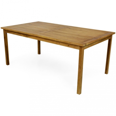 1604653-1 Rektangulärt teakbord i massiv teak 160 × 90 cm