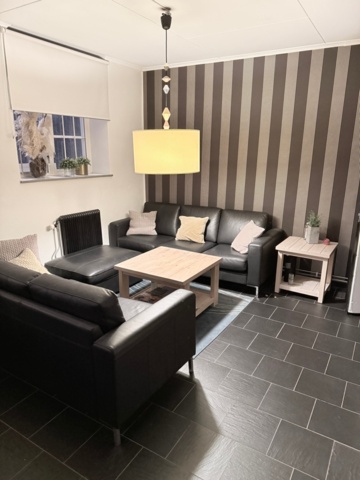 1141612-1 Soffor, bord, matta, diverse inredning och lampa