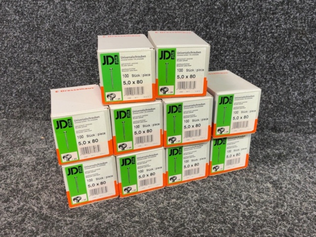 1605465-1 1000 st Universalskruv 5.0x80mm, JD plus