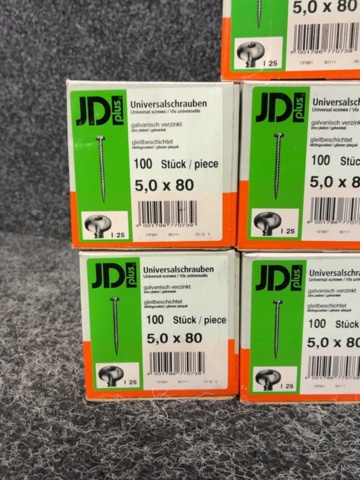 1605465-2 1000 st Universalskruv 5.0x80mm, JD plus