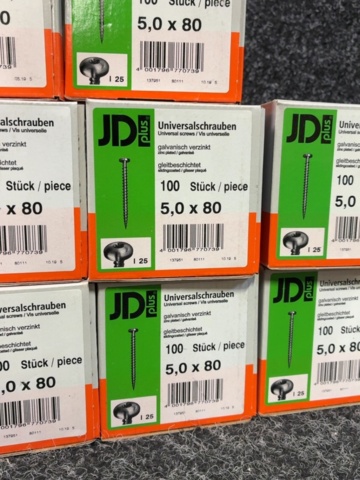 1605465-4 1000 st Universalskruv 5.0x80mm, JD plus