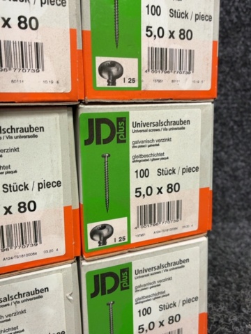 1605491-6 1000 st Universalskruv 5.0x80mm, JD plus