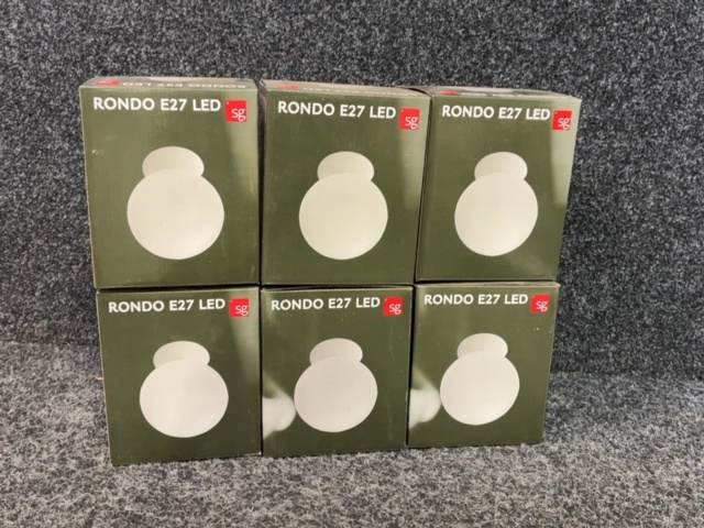 1605495-2 6 st Tak/Vägglampor Rondo E27 LED - SG