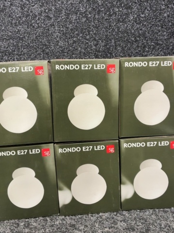 1605495-4 6 st Tak/Vägglampor Rondo E27 LED - SG