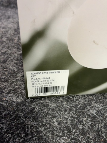 1605495-7 6 st Tak/Vägglampor Rondo E27 LED - SG