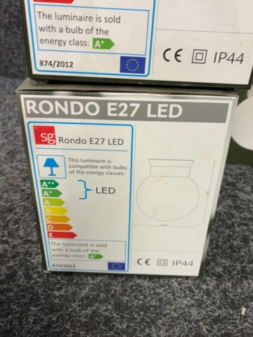 1605495-9 6 st Tak/Vägglampor Rondo E27 LED - SG