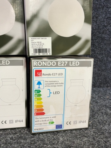 1605495-11 6 st Tak/Vägglampor Rondo E27 LED - SG