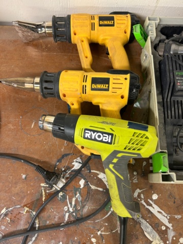 1600283-2 Skruvdragare och värmepistoler 3 st - Festool, Ryobi, DeWalt