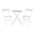 1600776-1 Marseille Foldable stål bistro set - vit