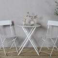 1600776-3 Marseille Foldable stål bistro set - vit