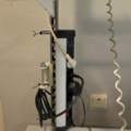 1594885-8 Height-adjustable packing bench with scales and lighting