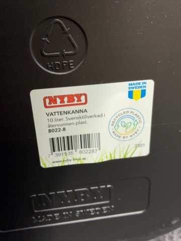 1605521-7 5 st Vattenkannor Nyby, 10 Liter
