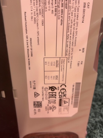 1605522-7 Frekvensomriktare - Allen-Bradley PowerFlex 525 - 2023