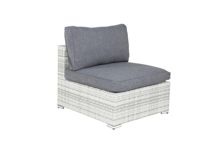1600882-2 Amazon 3st  vit mittdel / grå dyna 75 × 65 × 87 cm