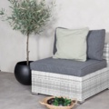 1600882-1 Amazon 3st  vit mittdel / grå dyna 75 × 65 × 87 cm