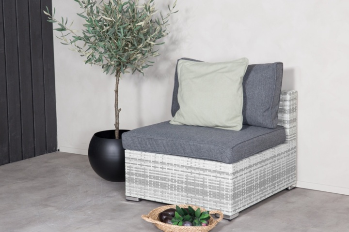 1600882-1 Amazon 3st  vit mittdel / grå dyna 75 × 65 × 87 cm
